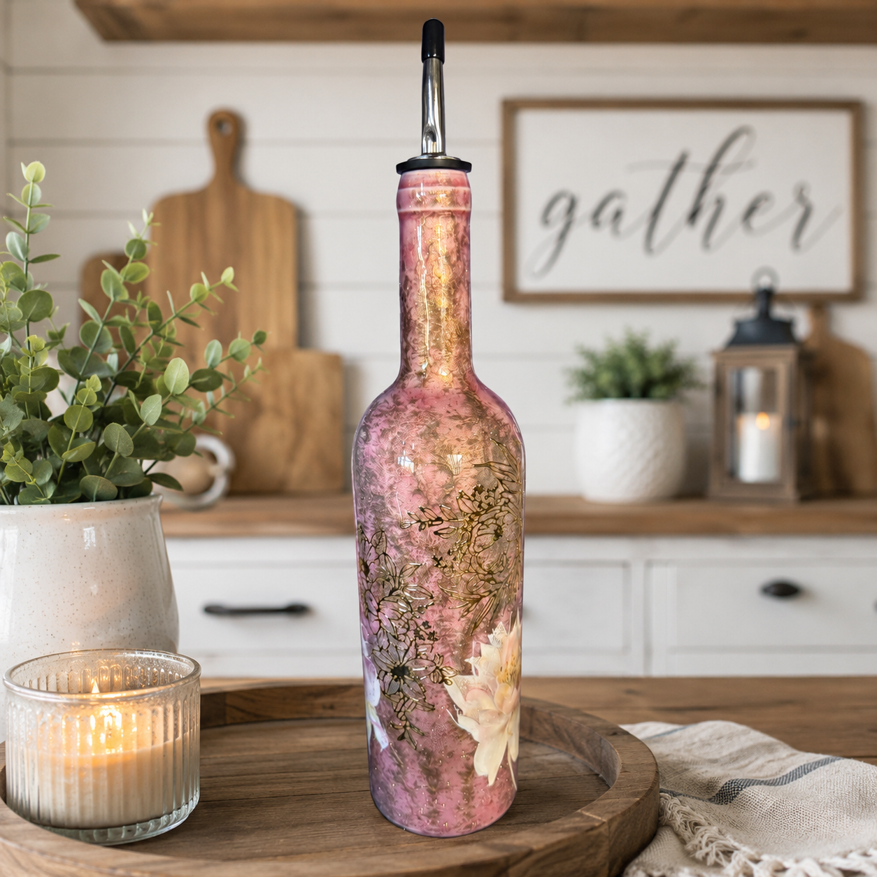 Pink Patina Oil Dispenser